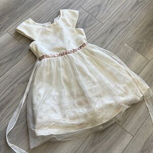 Jona Michelle Cream Dress with Gold Details